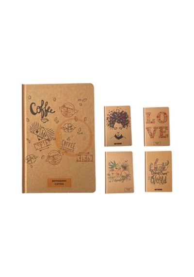 Seven Svn-452 Runote Kraft Çizgili Defter Grayfit 18'li 20 Çeşitli Renk Ve Desen
