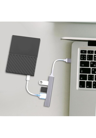 All 4 In 1 Notebook To Usb 3.0 Hub Adaptör Çevirici Dönüştürücü Çoğaltıcı