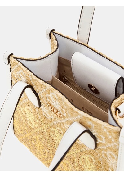 Guess Silvana Rafya 4g Logolu Kadın El Çantası Hwsw8665770 Beyaz
