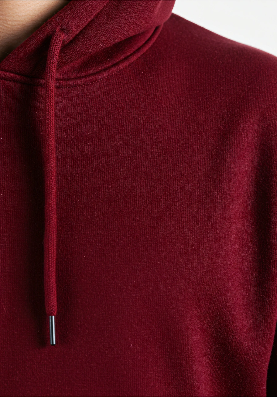 Erkek Oversize %100 Pamuk Yüksek Kalite Erkek Kapüşonlu Sweatshirt Kırmızı