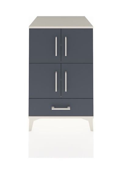 Kronos Komodin 4 Raflı Tek Çekmeceli 4 Kapaklı 60x59x96 Aytaşı-antrasit Aytası