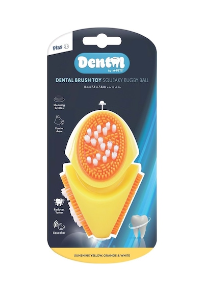 M-pets Dental Squeaky Ruby Ball Diş Fırçalı Köpek Oyuncağı