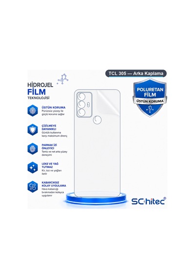 Schitec Tcl 305 Uyumlu Arka Yüzey Hidrojel Koruyucu Film 65451880