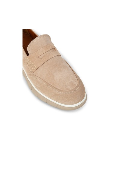Deery Erkek Bej Hakiki Süet Loafer Ayakkabı - 02045mbeje01