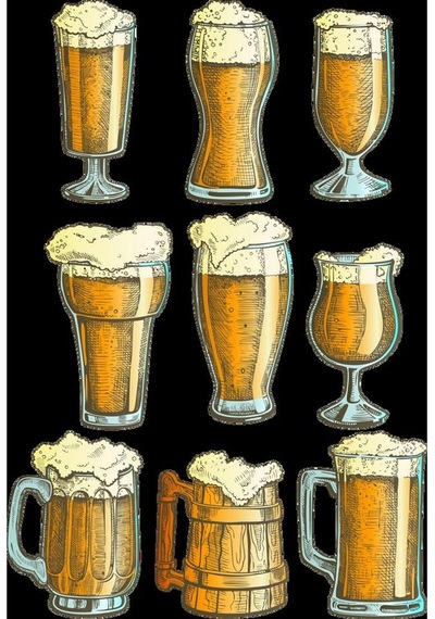 Bira Bardağı Sticker Set-1 9 Parça Telefon, Tablet, Defter, Laptop Sticker