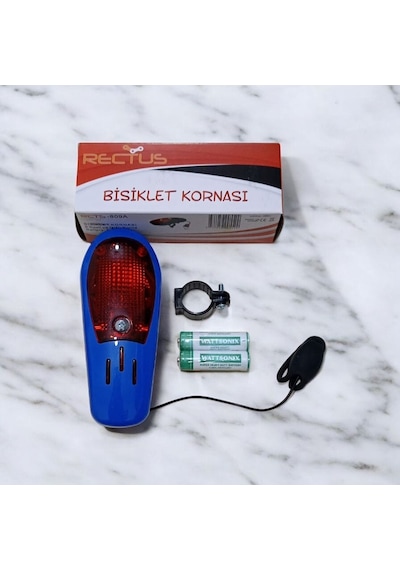 Rcts-809a 8 Sesli Ve Işıklı Bisiklet Kornası Mavi