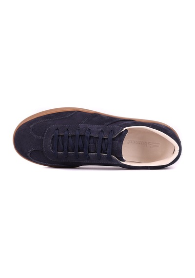 Shoetyle - Hakiki Süet Deri Lacivert Renk Erkek Sneaker - 666-sh-10-129-1572