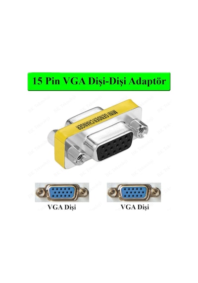 15 Pin Db15 Vga Dişi - Dişi Bağlayıcı Adaptörü