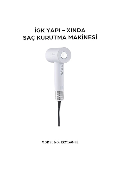 İgk Yapı Xında Saç Kurutma Makinesi Rcy160-88