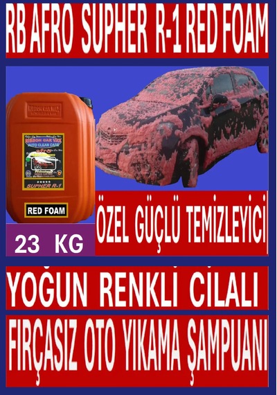 Afro Supher R-1 Renkli Cilalı Fırçasız Oto Yıkama Şampuan Köpüğü Özel Güçlü Temizleyici 23 Kg