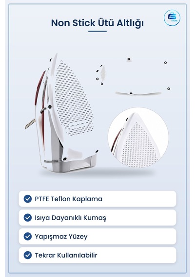 Non Stick Ütü Altlığı Isıya Dayanıklı Taban Koruyucu Ptfe Teflon