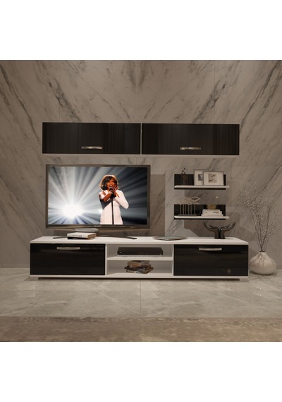 Decoraktiv Eko 5 Mdf Dvd Tv Ünitesi Tv Sehpası Beyaz - Siyah