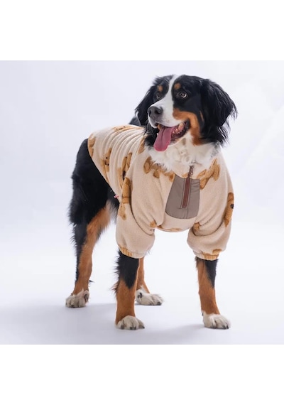 Pawstar 26757- Ekru Gentle Bruno Orta-büyük Irk Köpek Polar Sweatshirt