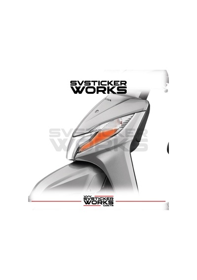 Honda Activa S Far Sticker Şeffaf Folyo Turuncu