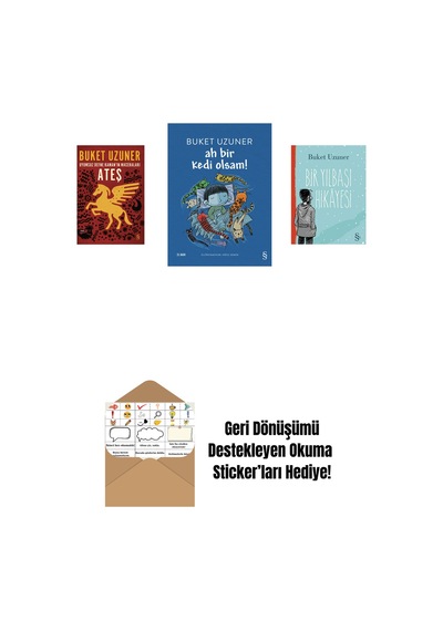 Uyumsuz Defne Kaman'ın Maceraları - Ateş + Ah Bir Kedi Olsam + Bir Yılbaşı Hikâyesi + Okuma Sticker'ları