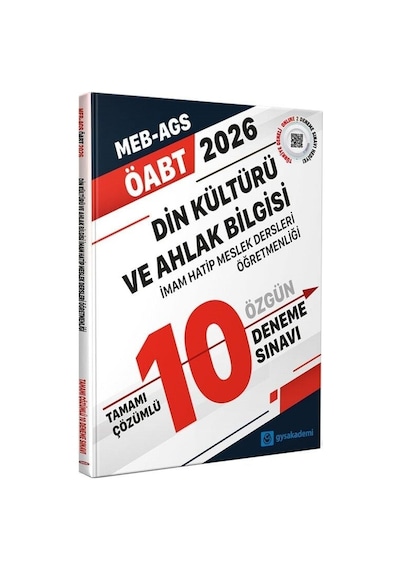 Gys Akademi 2026 Öabt Meb-ags Din Kültürü Ve Ahlak Bilgisi Öğretmenliği 10 Deneme Çözümlü Gys Akademi