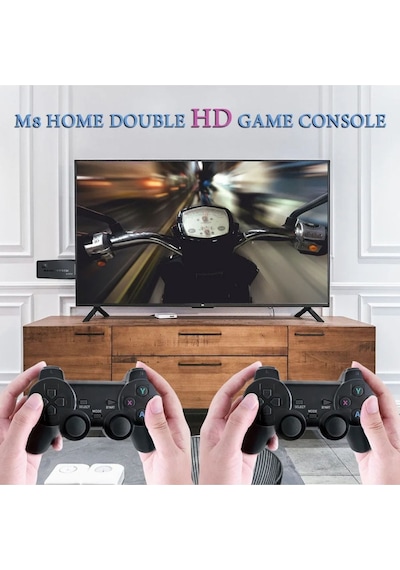Lobo 2.4g Uyumlu Kablosuz Çift Kol Oyunlar 4k Game Stick 3500 Oyun Atari