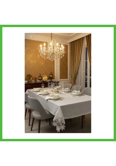 Vaveni 12 Kişilik Masa Örtüsü Takımı, Masa Seti 12 Kişilik 26 Parça 160x220cm Arz Çok Renkli