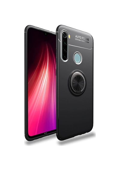 Xiaomi Redmi Note 8t Kılıf Zore Ravel Silikon Kapak Siyah-Mavi