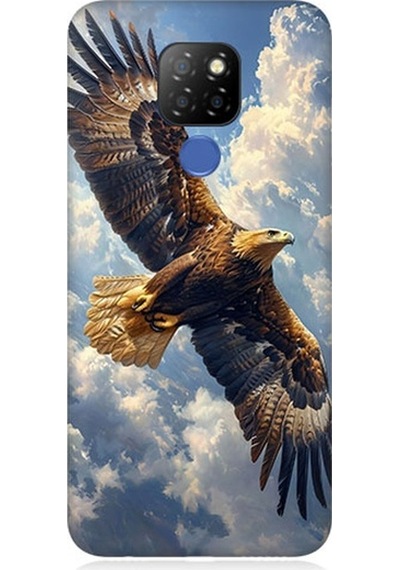 General Mobile Gm20 Uyumlu Gökyüzünde Uçan Kartal Desenli Silikon Kılıf