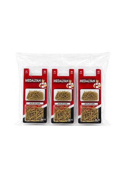 960 Adet 2x25 Sarı Tp Tel Çelik Çivi 12x80pcs 5468 Diğer
