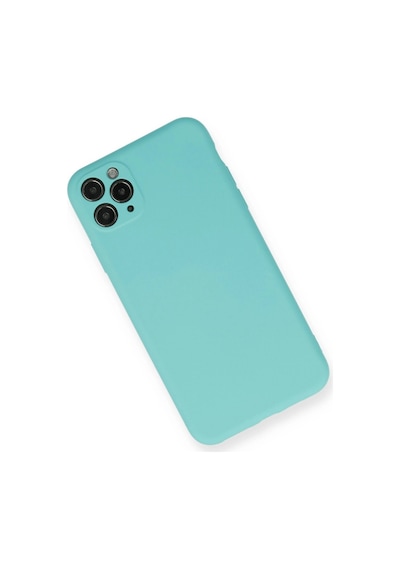 Apple  Uyumlu  iPhone 11 Pro Max Kılıf Nano İçi Kadife Silikon Turkuaz,