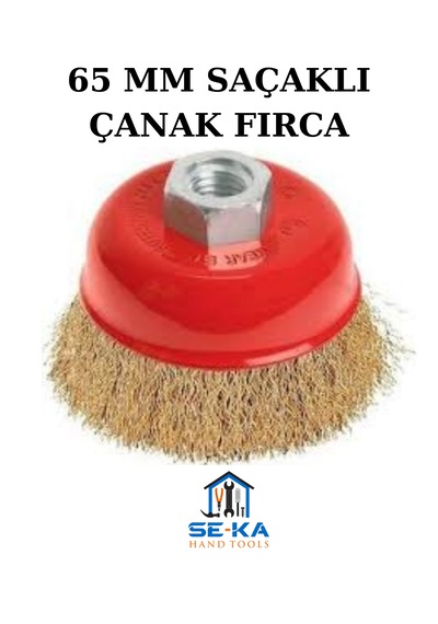 Saçaklı Çanak Tel Fırça 65 Mm Spiral Taşlama Uyumlu Pas Boya Temizleme Metal Fırça
