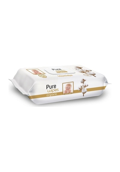 Pure Baby Organik Pamuklu Islak Havlu 12 x 90'lı 1080 Yaprak