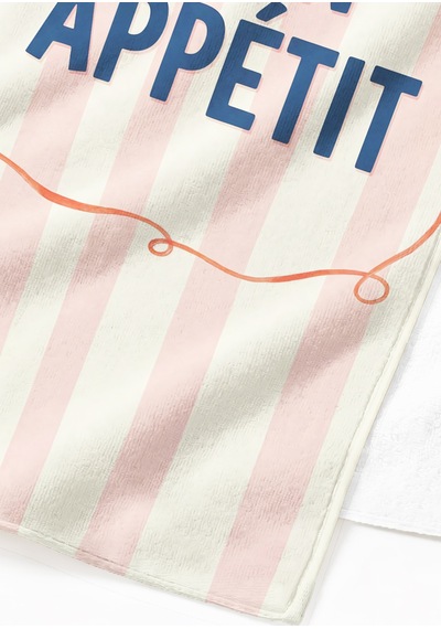 Çizgili French Retro Plaj Havlusu - Pembe Lacivert Modern Akdeniz Hızlı Kuruyan Mikrofiber Havlu Çok Renkli