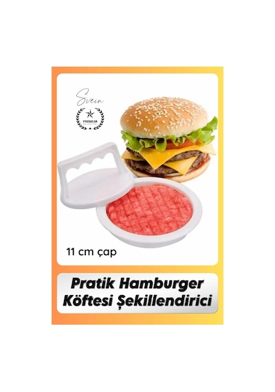 Kalıp Hamburger Köfte Presi Şekillendirici Kalıp Pratik Evde Burger Yapımı Kalıbı Aparatı Kolay Diğer