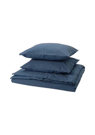 Ikea Doftakleja Çift Kişilik Nevresim Takımı 220 X 240 Cm Lacivert - Kahverengi