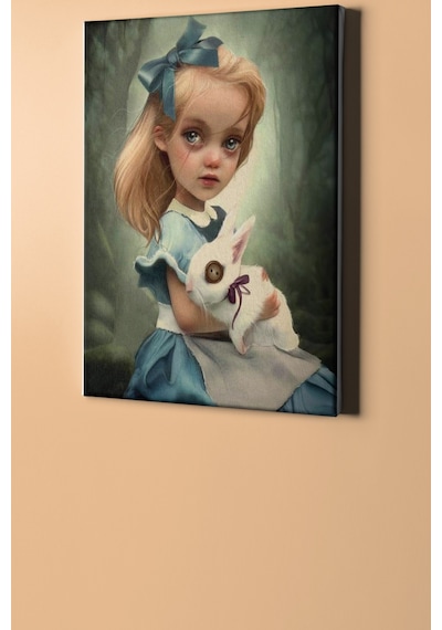 Webstyle Sayılarla Boyama Seti Kasnaklı Tavşanlı Kız 50 X 65 Cm