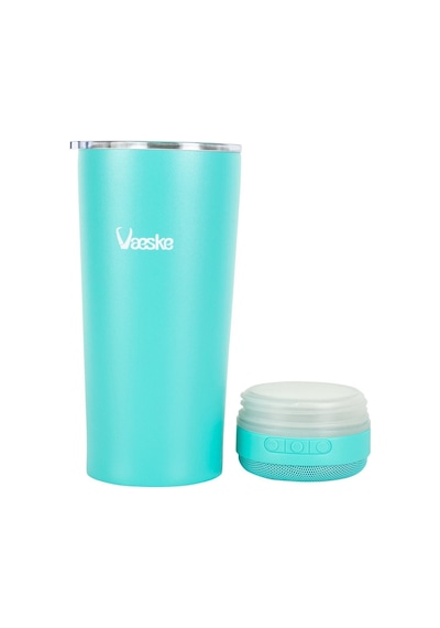 Vaeske 500 Ml Çelik Termos Bluetooth Hoparlör Yeşil Altın