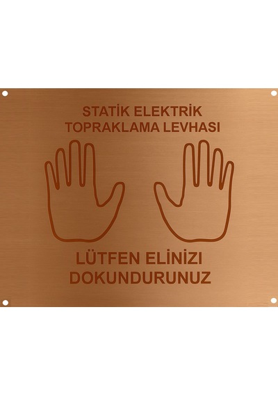 Meepo Statik Elektrik Topraklama Levhası 20x25cm 1mm Çift El