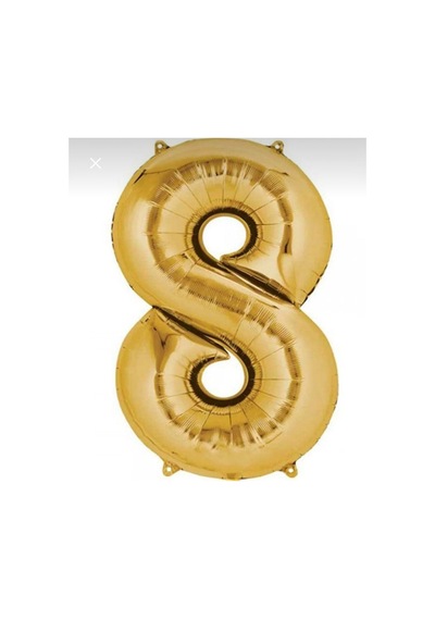8 Rakam Balon Sarı Gold 40 102 Cm Helyum Uyumlu Uçan Balon Sarı Gold Sarı Gold
