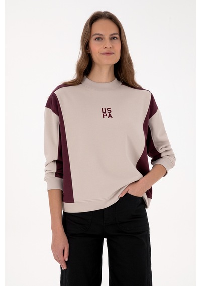 U.S. Polo Assn. Kadın Bordo Bisiklet Yaka Sweatshirt 50314951-VR177