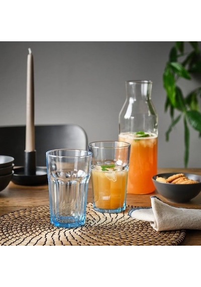 Ikea Pokal Meşrubat Bardağı 350 Ml Şeffaf Lacivert