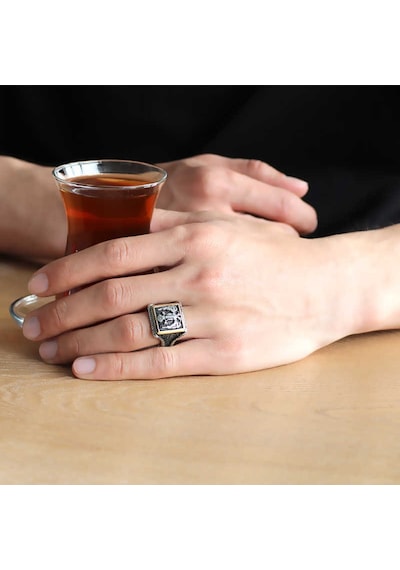 Stillove Gümüş Çift Başlı Kartal Erkek Yüzük Sl4338 Gümüş