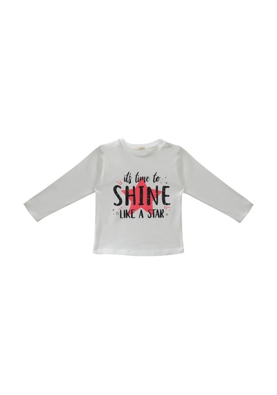 Mininio Kız Bebek Baskılı T-shirt Ekose Etek Ikili Takım - Kırmızı Kırmızı