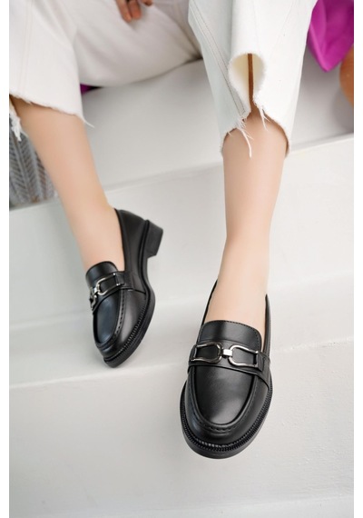 Nesilshoes Nesil Shoes Süha 202 Siyah Anatomik Kadın Lofer