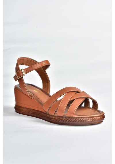 Fox Shoes Taba Kadın Dolgu Topuklu Ayakkabı K674305409