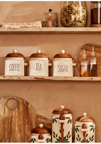 Bella Maison Koffi Seramik Kavanoz Krem 800 Ml Bej