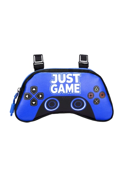 Game Over Baskılı Ortopedik Su Geçirmez Ultra Lüx Okul Çantası Termal Beslenme Ve Kalemlik Mavi