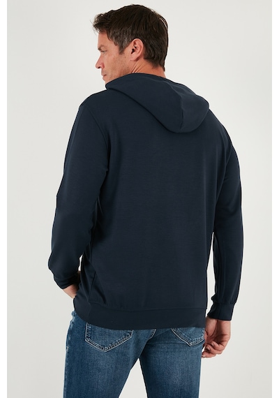 Buratti Relaxed Fit Kapüşonlu Yumuşak Dokulu Erkek Sweat 5901063 Lacivert