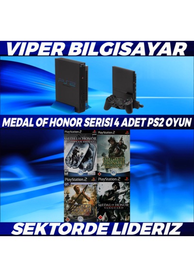 Muhteşem Medal Of Honor Serisi 4 Adet Ps2 Oyun Açıklamayı Okuyunuz