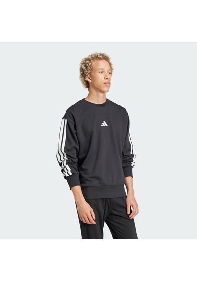 Black/whıte Adidas Erkek Günlük Sweatshirt M 3s Ft Swt Je6372 Siyah