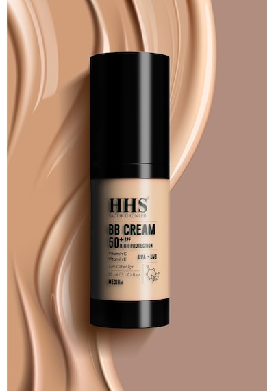 Hhs Doğal Leke Kapatıcı ve Renk Eşitleyici Güneş Filtreli BB Krem SPF50 30 ML