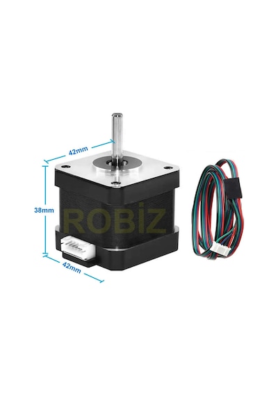 Nema 17 Step Motor 1.5a 0.4nm D Mil 2 Faz 1.5a 1.8 Derece 200 Adım 3d Yazıcı Printer