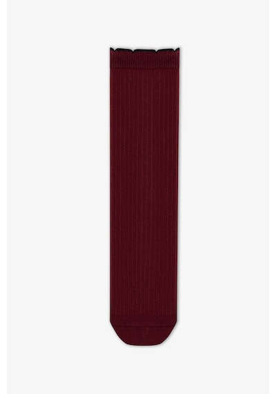Penti Kız Çocuk Bordo Preppy Sweetie Fiyonk Desenli Pamuklu Pantolon Çorap