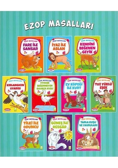 Ezop Masalları (10 Kitap) - Ema Yayınları